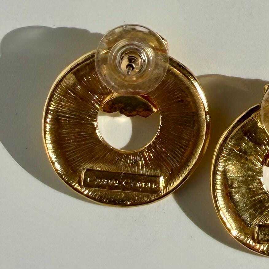 Vintage Casual Corner Gold Tone Earrings