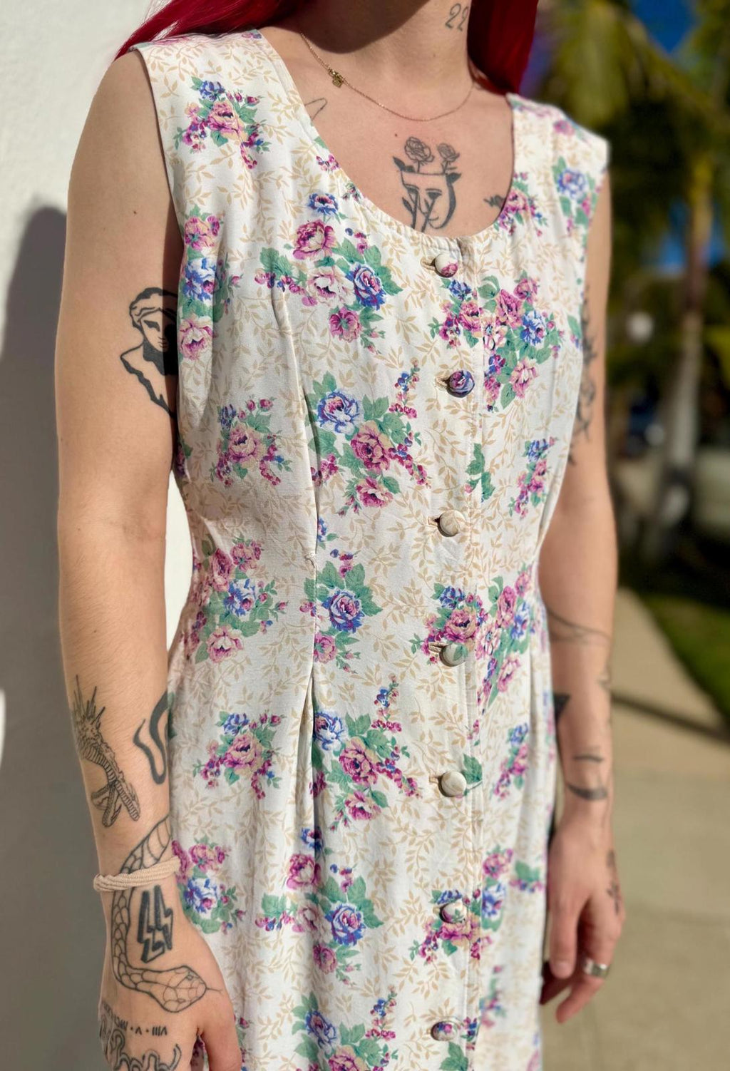 VTG Floral Print Dress