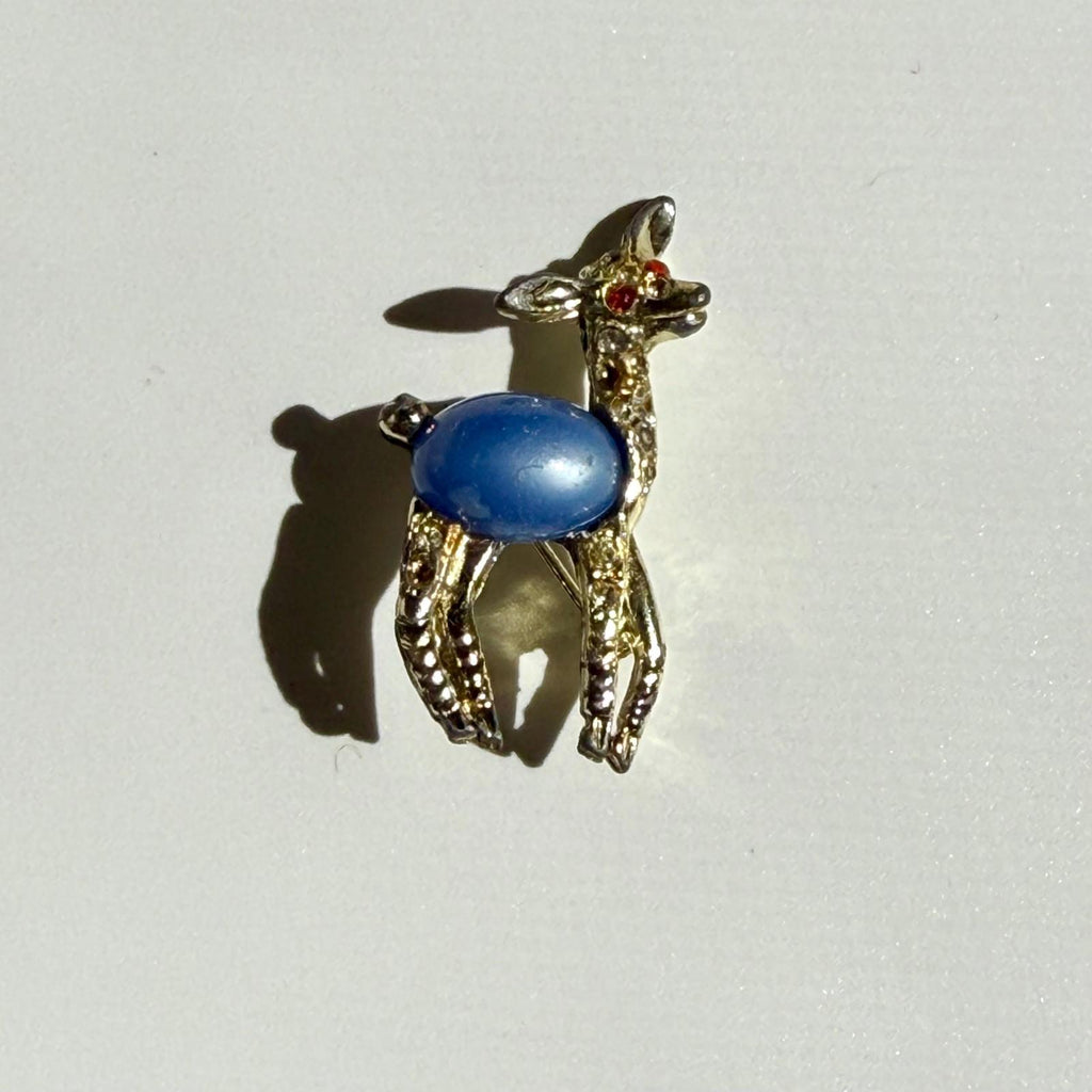 Vintage Deer Brooch | Fawn Gold Tone Pin