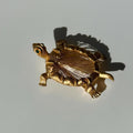 Vintage Figural Turtle Brooch | Gold Tone Tortoise Pin