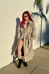 Vintage 90s MENS LONDON FOG Trench Coat, Oversized Trench Jacket, Vintage Trench Coat, Minimalist Long Coat, Spring Coat, Mens Size 44