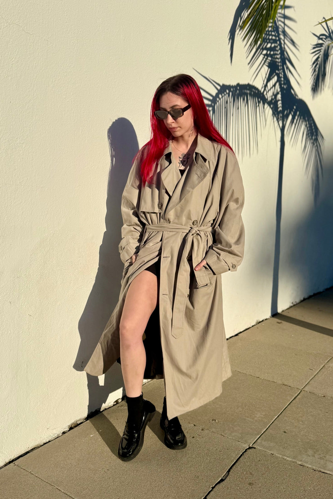 Vintage 90s MENS LONDON FOG Trench Coat, Oversized Trench Jacket, Vintage Trench Coat, Minimalist Long Coat, Spring Coat, Mens Size 44