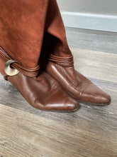 Load image into Gallery viewer, Vintage 80s Via Spiga Knee High Brown Leather Boots
