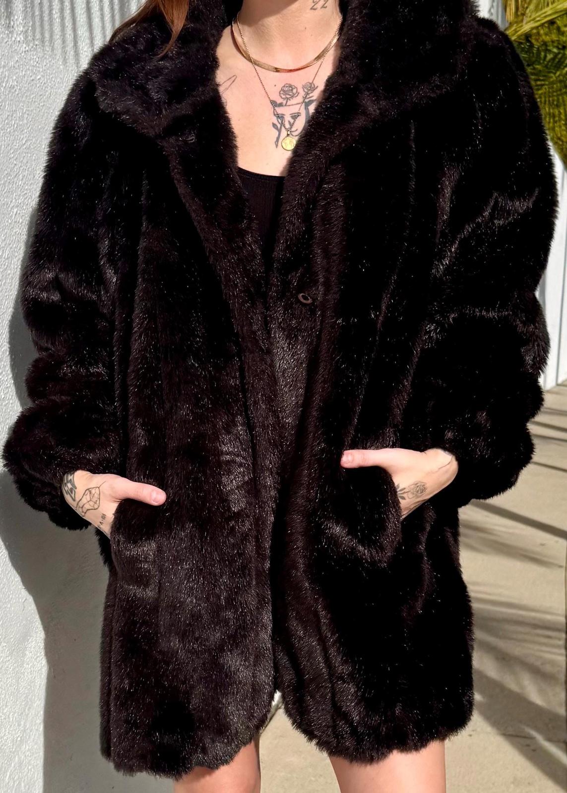Vintage Jordache Faux Fur Coat