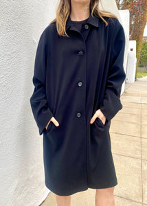 Vintage 90s Black LONDON FOG Trench Coat