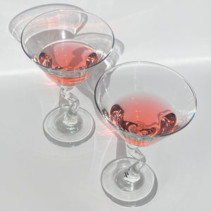 80s Zig Zag Martini Glasses Set of 2