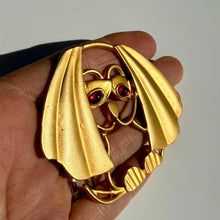 Load image into Gallery viewer, Vtg Dog Brooch Large | Gold Tone Puppy Pin | Art Deco Style Statement Jewelry
