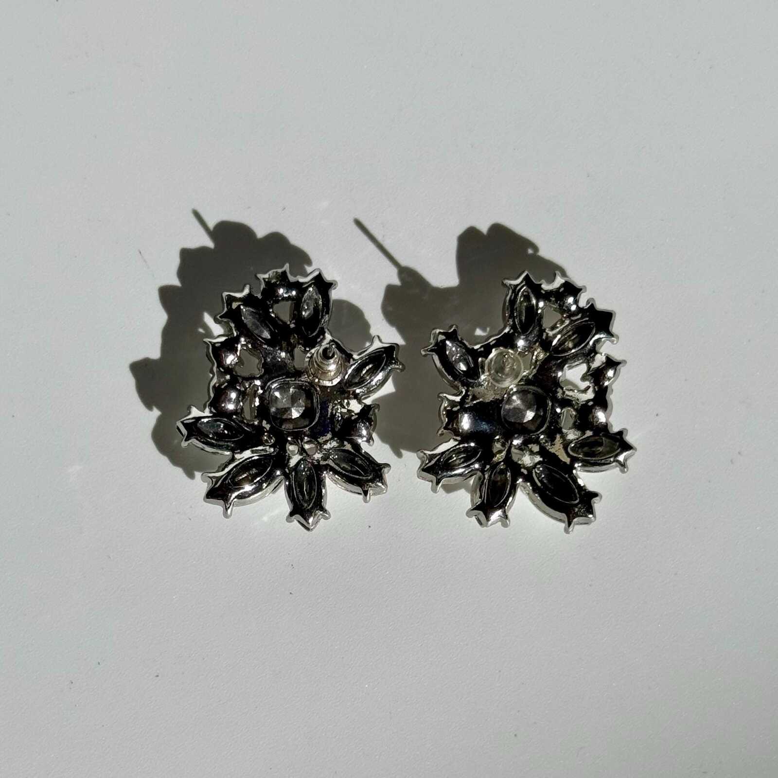Vintage Chunky Sparkly Crystal Earrings