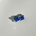 Vintage Blue Sparkly Crystal Earrings
