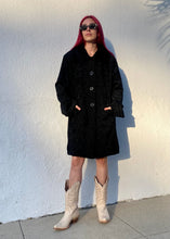 Load image into Gallery viewer, Vintage Black Teddy Bear Faux Fur Coat
