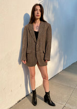 Load image into Gallery viewer, Vintage MENS Tan Plaid Wool Blazer
