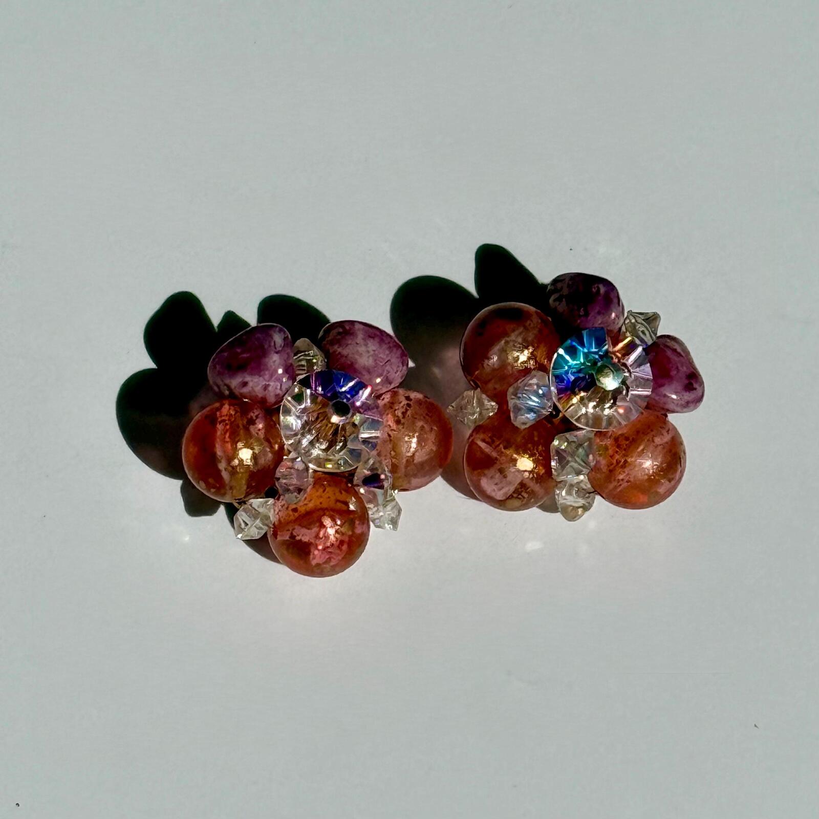 Vintage Mid-Century Chunky Earrings