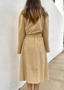 Vintage Tan Trench Coat, Union Made Long Trench Jacket