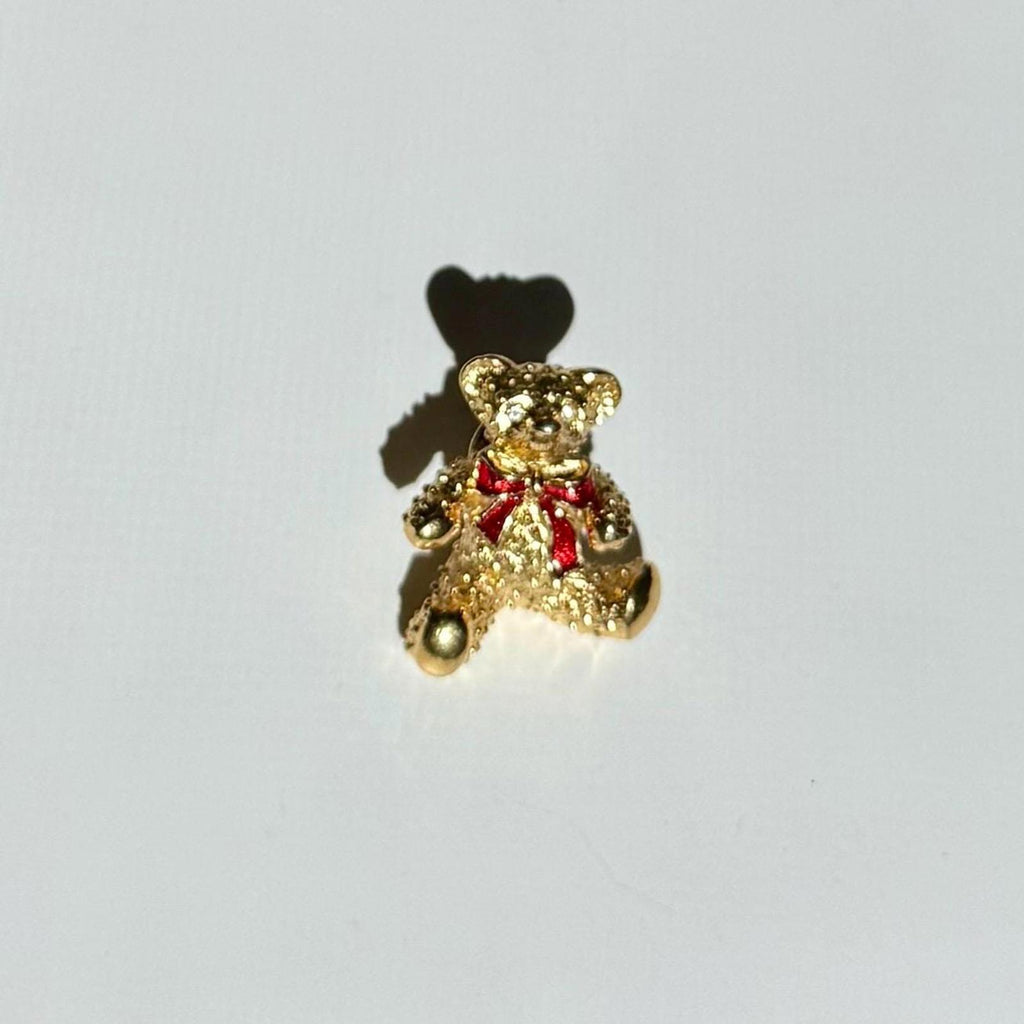 Vintage Gold Teddy Bear Pin | Gold Tone Brooch