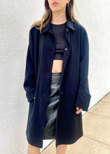 Load image into Gallery viewer, Vintage 90s Black LONDON FOG Trench Coat
