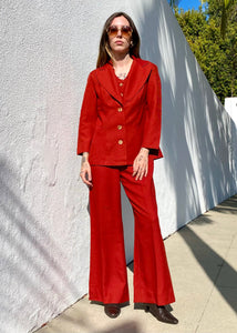 Vintage 70s Two Piece Flared Suit