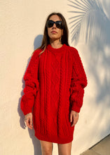 Load image into Gallery viewer, Vintage Irish Fishermans Sweater in Red
