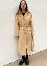 Load image into Gallery viewer, Vintage Tan Trench Coat, Union Made Long Trench Jacket
