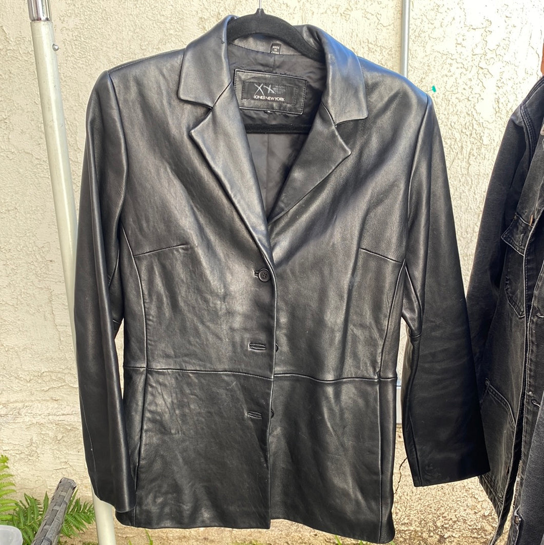Jones New York leather blazer