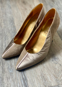 Vintage 80s/90s Leather Pumps, Vintage Paloma Two Tone Heels