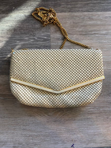 sequin purse with chain