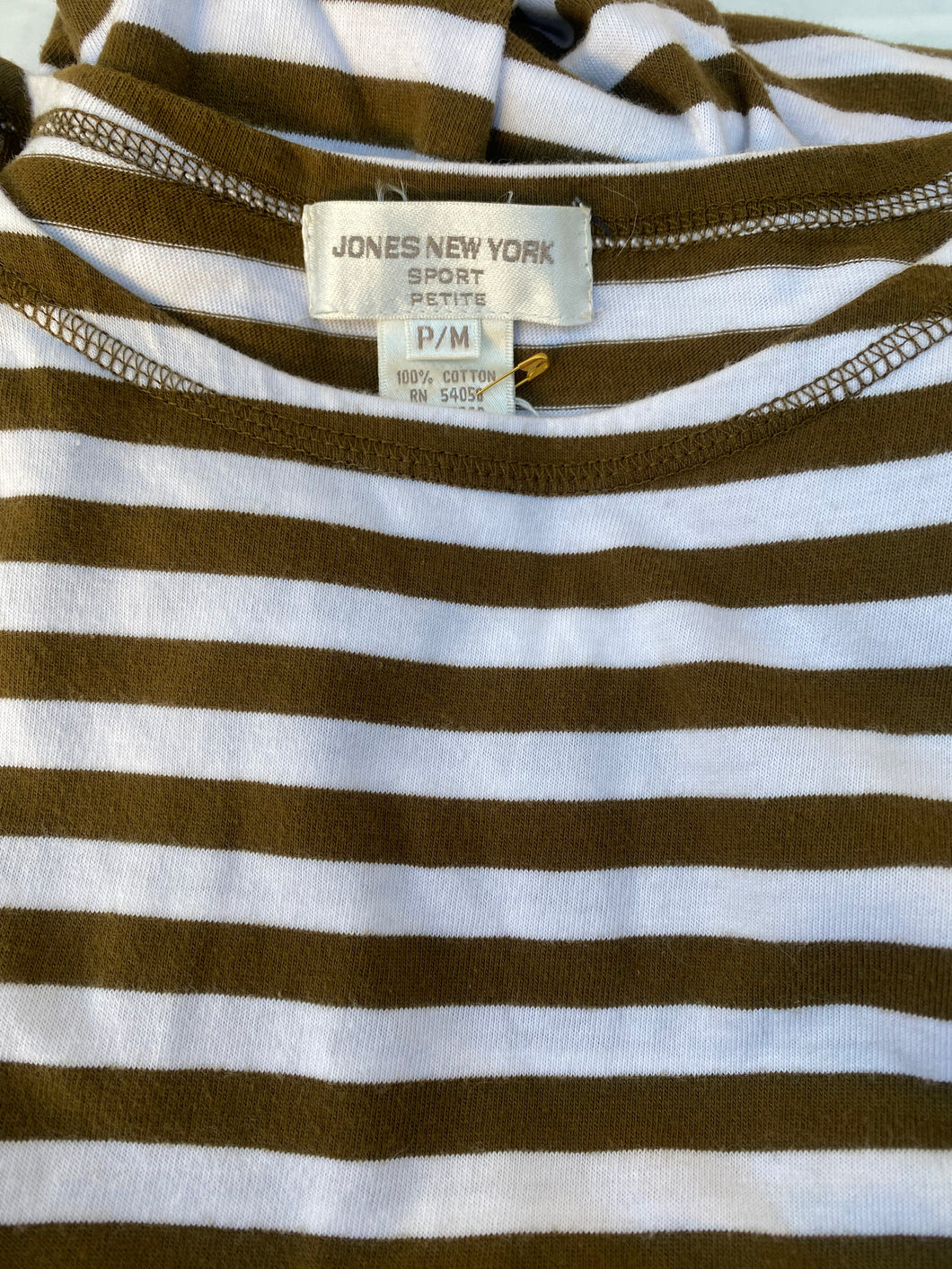 Jones NY green striped dress