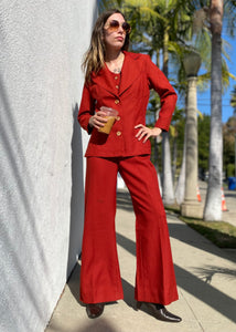 Vintage 70s Two Piece Flared Suit