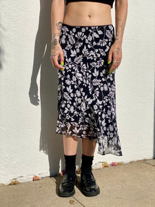 Vintage 90s/Y2K Floral Print Midi Skirt