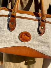 Load image into Gallery viewer, Vintage 90s Dooney &amp; Bourke White/Tan Leather Purse
