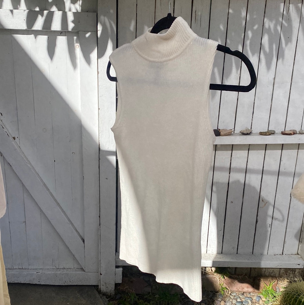 white turtle neck sweater