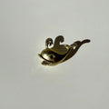 Gold Whale Brooch | Vintage Nautical Pin | Gift for Ocean Lover