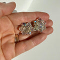 Vintage Chunky Sparkly Crystal Earrings