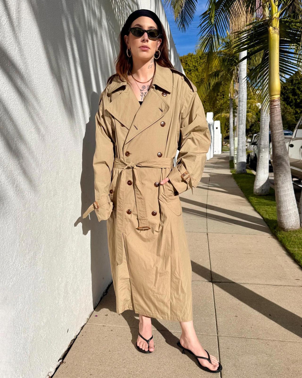 Vintage Mens London Fog Trench | Tan Oversized Coat | Size 44R
