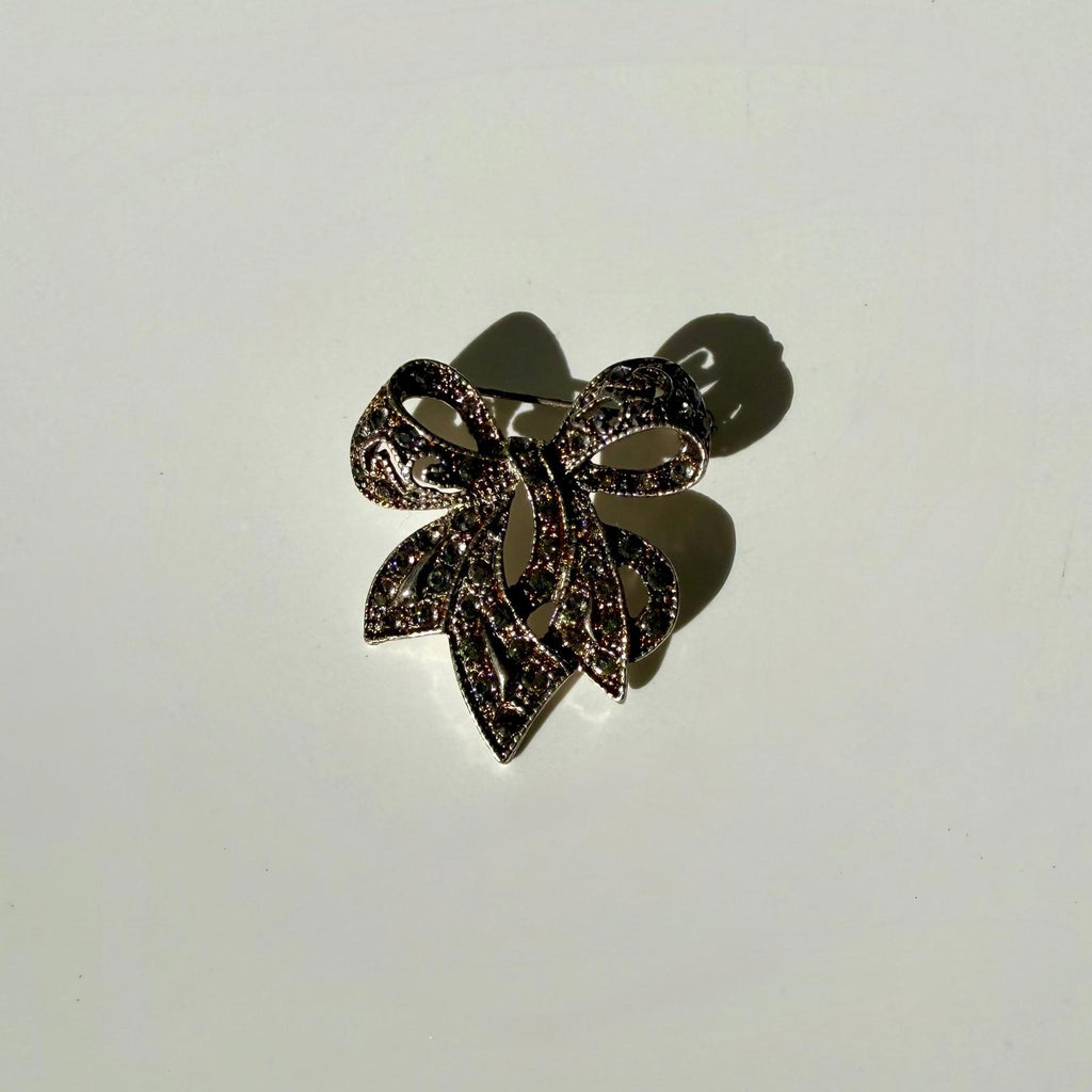 Vintage Silver Bow Brooch | Statement Pin | Collectible Large Bow