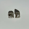 Vintage Silver Tone Geometric Square Earrings