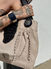Load image into Gallery viewer, VTG Y2K Southwestern Oversized Leather Purse CARLOS FALCHI Bag Western Details
