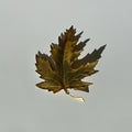 Large Vintage Gold Maple Leaf Brooch | 4” Statement Pin