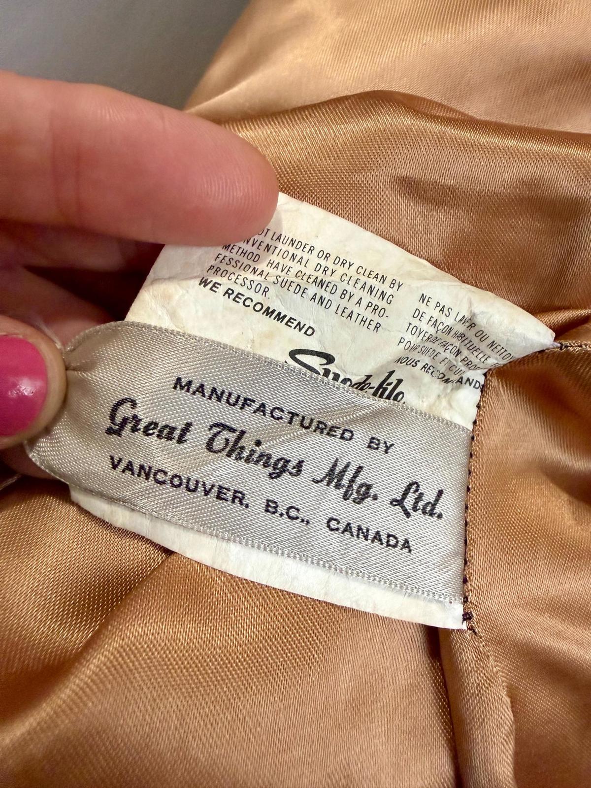 Vintage 70s Brown Leather Jacket | Belted Fitted Coat | Size XS