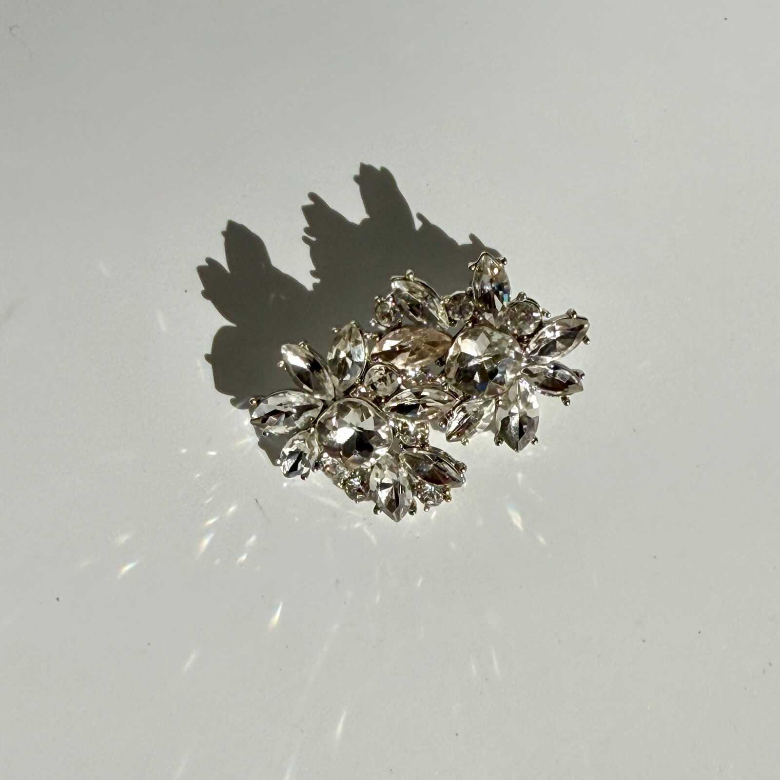 Vintage Chunky Sparkly Crystal Earrings
