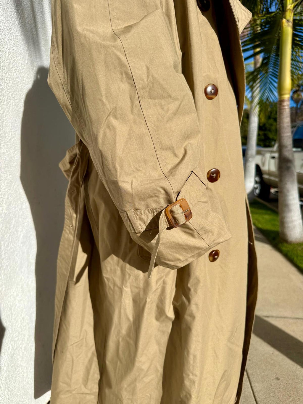 Vintage Mens London Fog Trench | Tan Oversized Coat | Size 44R