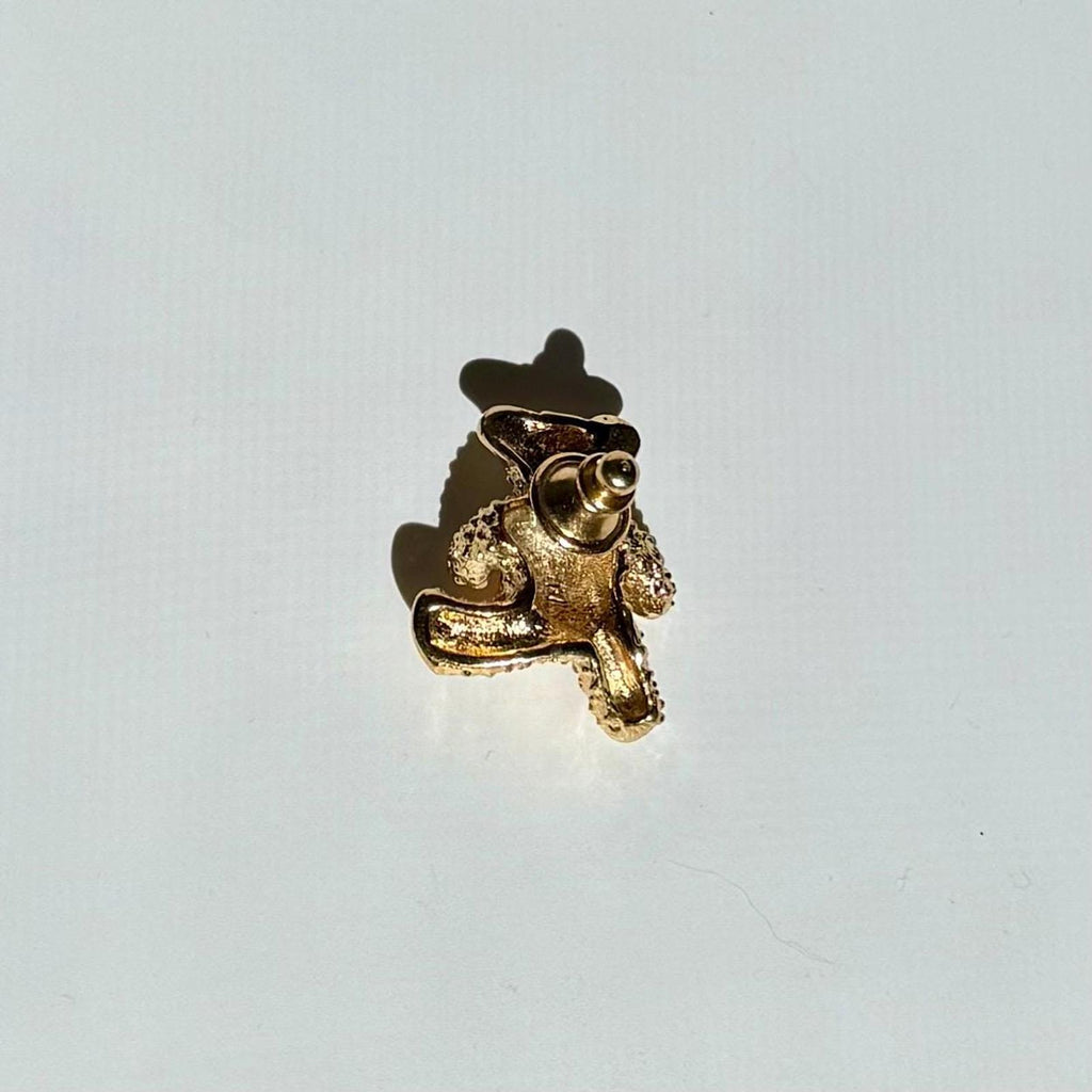 Vintage Gold Teddy Bear Pin | Gold Tone Brooch
