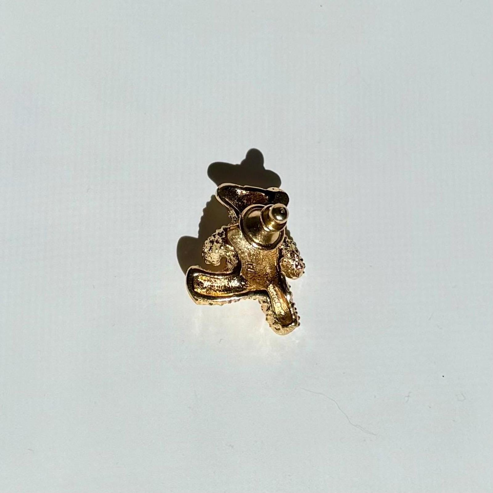 Vintage Gold Teddy Bear Pin | Gold Tone Brooch