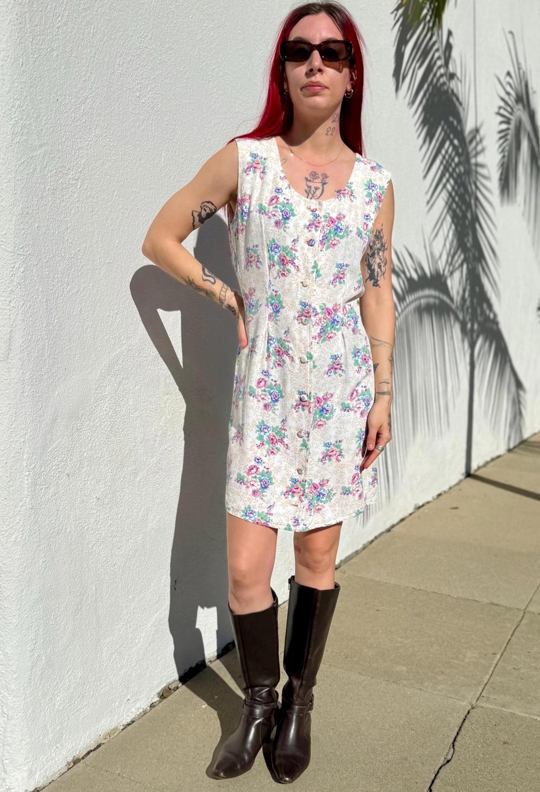 VTG Floral Print Dress