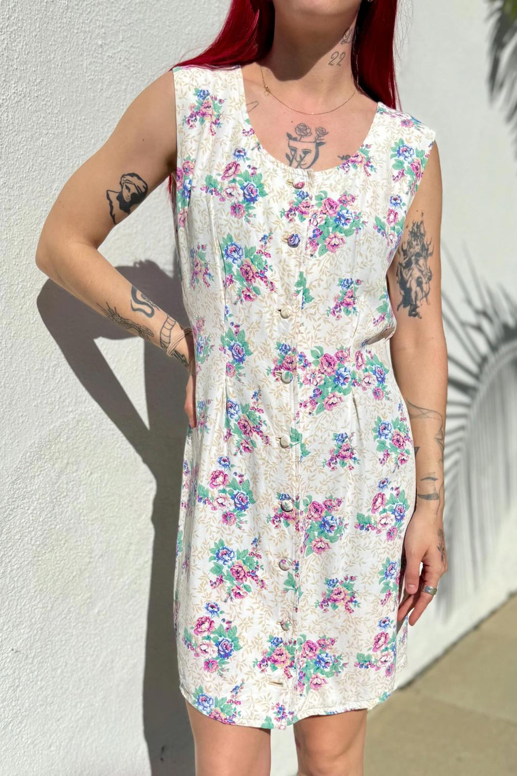 VTG Floral Print Dress