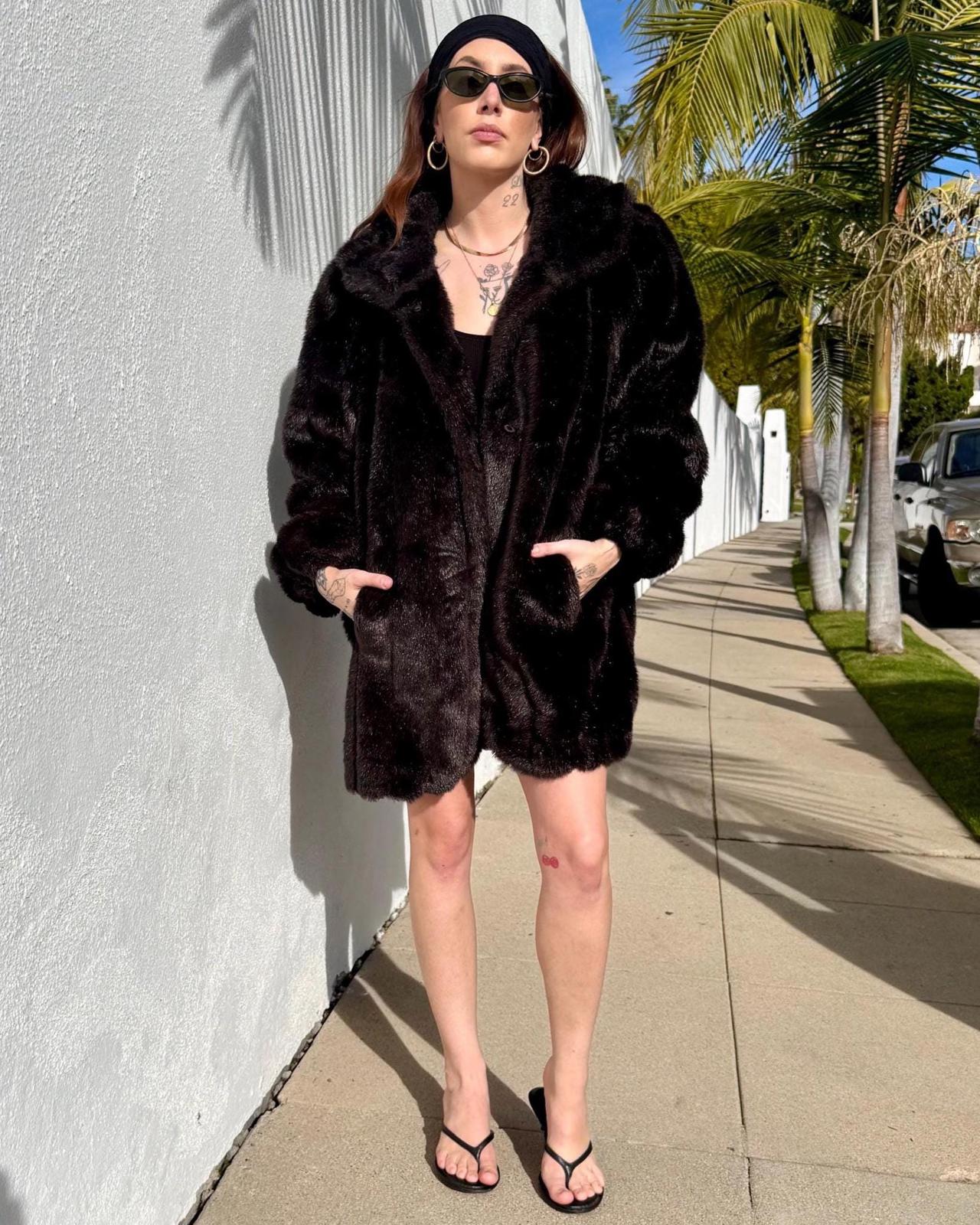 Vintage Jordache Faux Fur Coat