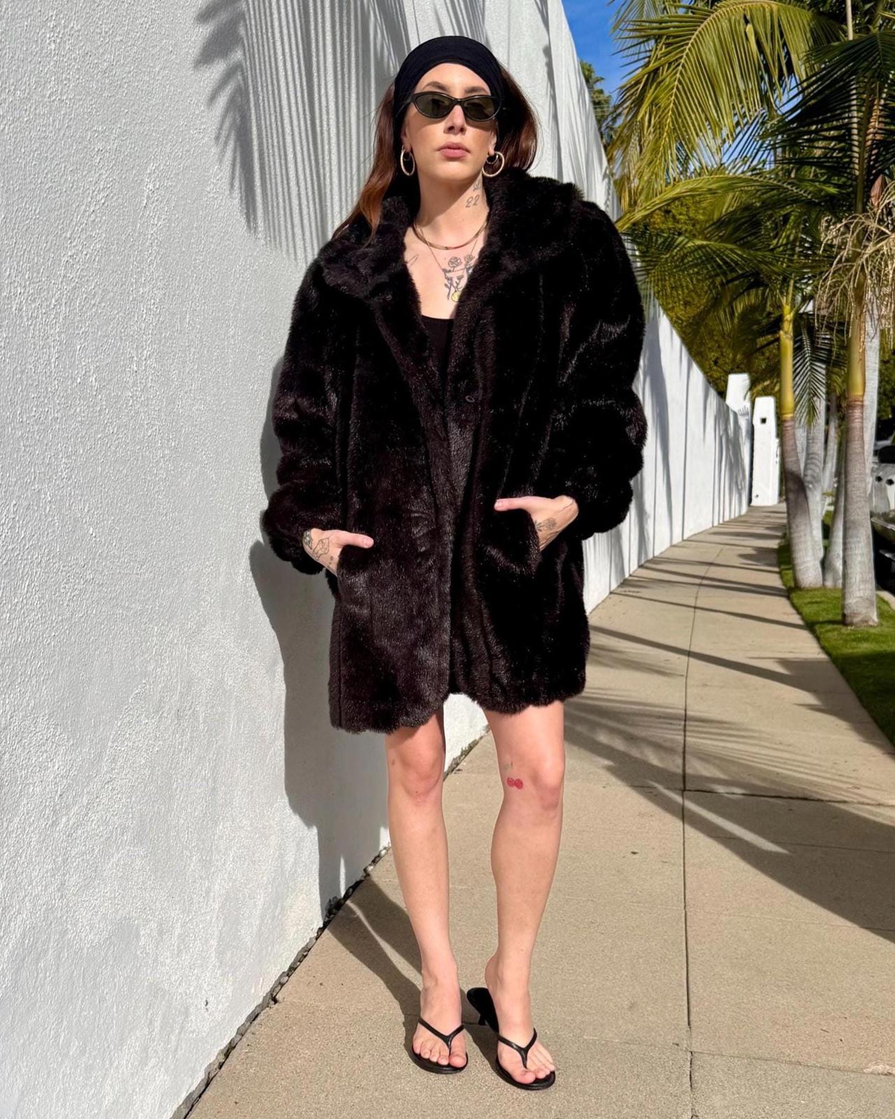 Vintage Jordache Faux Fur Coat