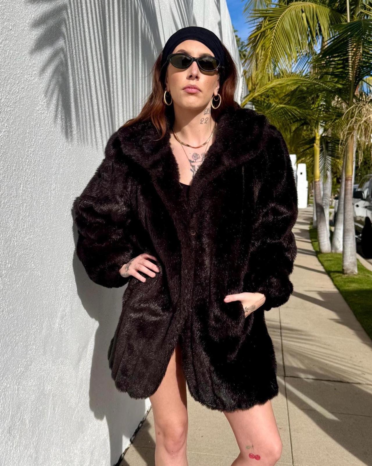 Vintage Jordache Faux Fur Coat