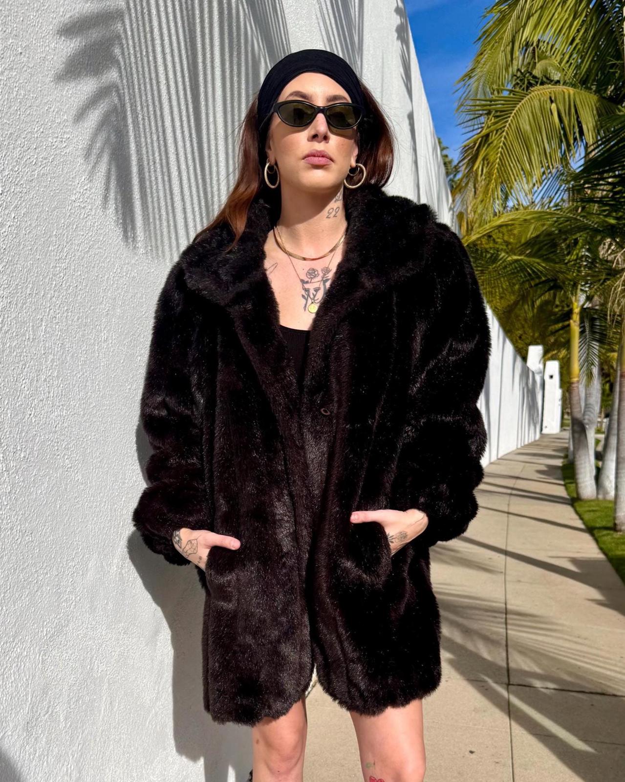 Vintage Jordache Faux Fur Coat