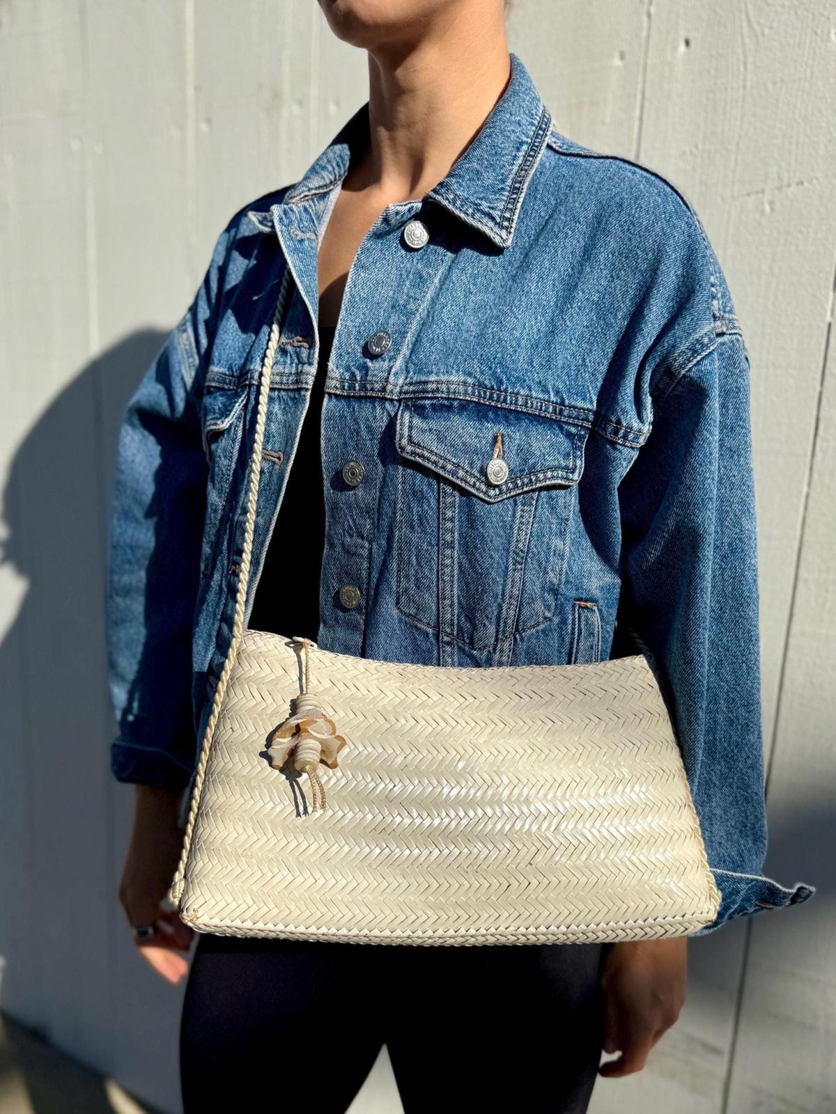 Vintage Saks Fifth Avenue Woven Straw Purse