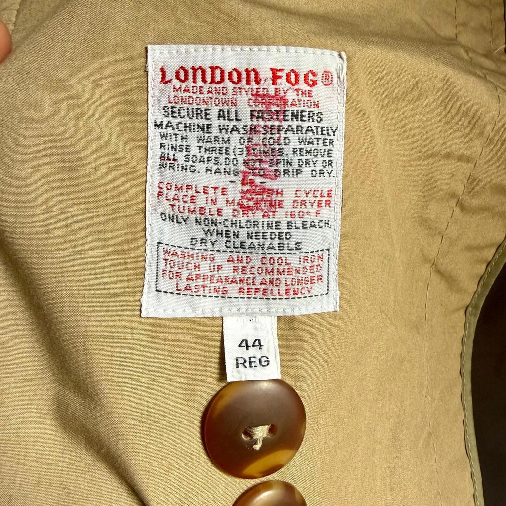 Vintage Mens London Fog Trench | Tan Oversized Coat | Size 44R
